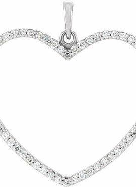 14K Rose Gold 1/5 CTW Natural Diamond Heart Pendant