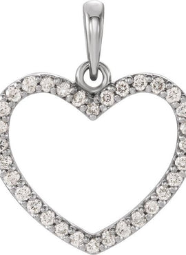 14K Rose Gold 1/5 CTW Natural Diamond Heart Pendant
