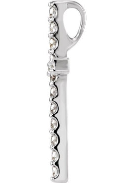 14K Yellow Gold 1/2 CTW Natural Diamond Petite Cross Pendant