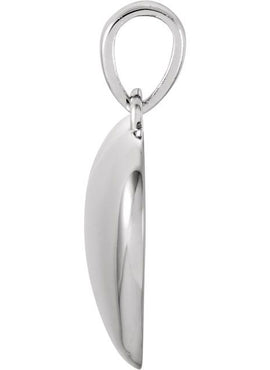 14K Yellow Gold 1/10 CT Natural Diamond Engravable Heart Pendant