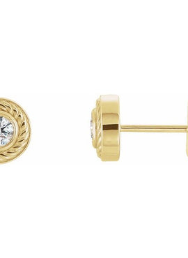 14K Rose Gold 1/5 CTW Natural Diamond Rope Earrings