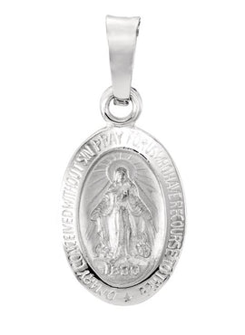 14K Yellow Gold 12x8 mm Oval Miraculous Medal