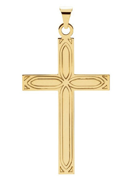 14K White Gold Cross Pendant