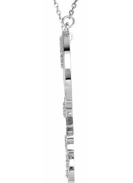 14K White Gold 1/8 CTW Natural Diamond Infinity-Inspired Love Heart 18
