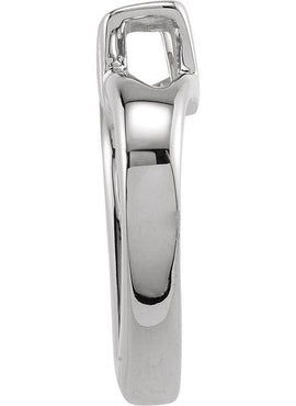 14K White Gold Heart Pendant Enhancer