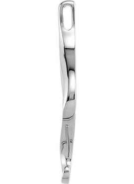 10K White Gold Freeform Pendant