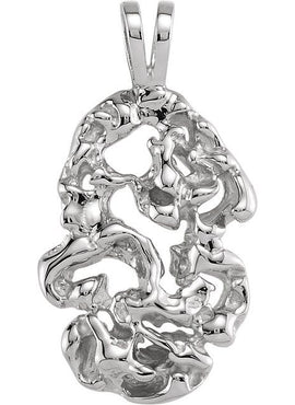 14K Yellow Gold Nugget Pendant