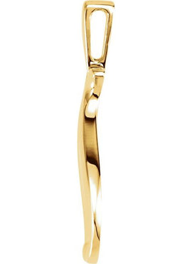 18K Yellow Gold Freeform Pendant