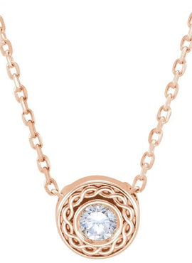 14K Yellow Gold 1/10 CTW Natural Diamond Slide 16