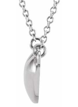 Platinum .01 CTW Natural Diamond Heart 16.5