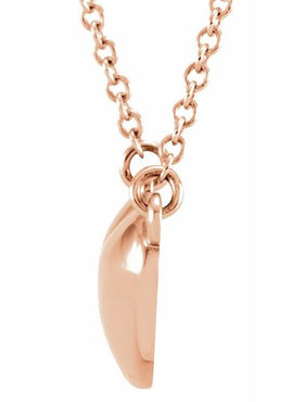 Platinum .01 CTW Natural Diamond Heart 16.5