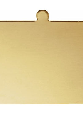 14K Yellow Gold 20 Gauge Rectangle Stamping with External Undrilled Eyelet