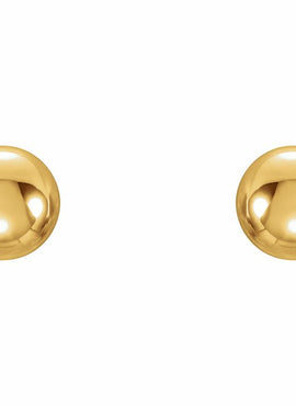 14K Yellow Gold 3 mm Ball Stud Earrings