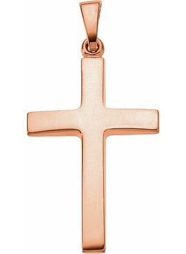 14K Rose Gold Cross Pendant