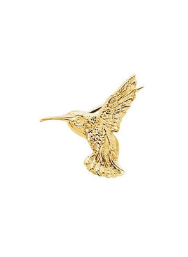 10K Yellow Gold Hummingbird Brooch