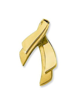 18K Yellow Gold Freeform Slide Pendant