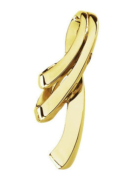 14K Yellow Gold Freeform Slide Pendant