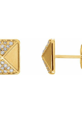14K Rose Gold 1/10 CTW Natural Diamond Earrings