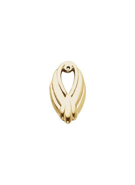 18K Yellow Gold 17.25x10 mm Freeform Earring Jacket