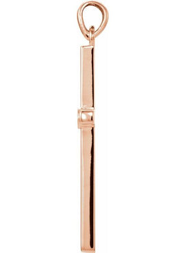 Platinum .01 CT Natural Diamond Cross Pendant