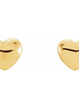 Platinum .02 CTW Natural Diamond Puffed Heart Earrings