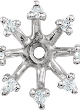 14K White Gold 1/6 CTW Natural Diamond Earring Jackets