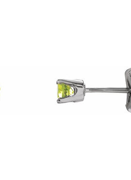 14K White Gold Imitation Mozambique Garnet Youth Earrings