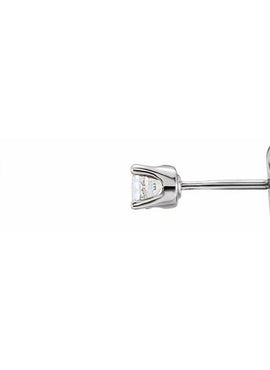 14K White Gold Imitation Mozambique Garnet Youth Earrings