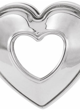 14K Yellow Gold 14x14 mm Heart Slide Pendant