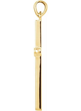 Platinum .01 CT Natural Diamond Cross Pendant