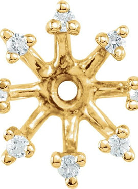14K White Gold 1/6 CTW Natural Diamond Earring Jackets