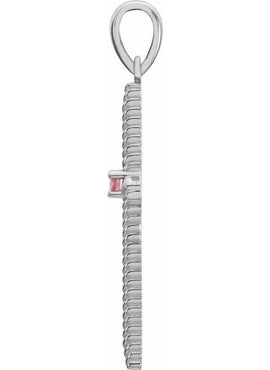 14K Yellow Gold .015 CT Natural Diamond Cross Pendant