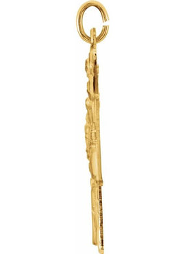 14K Yellow Gold 28x23.5 mm Four-Way Cross Medal