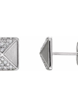 14K Rose Gold 1/10 CTW Natural Diamond Earrings