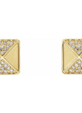 14K Rose Gold 1/10 CTW Natural Diamond Earrings