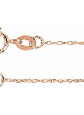 18K Yellow Gold Recycled Metal 1 mm Rope Chain by the Inch