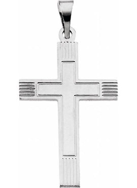 14K Yellow Gold 29.4x13.8 mm Cross Pendant