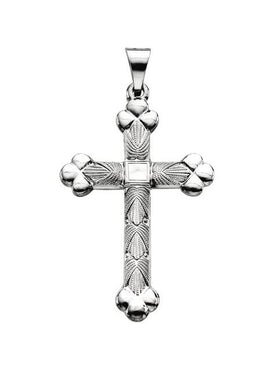14K Yellow Gold 35x22 mm Cross Pendant