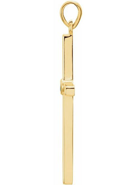 Platinum .01 CT Natural Diamond Cross Pendant