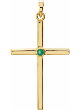 Platinum .01 CT Natural Diamond Cross Pendant