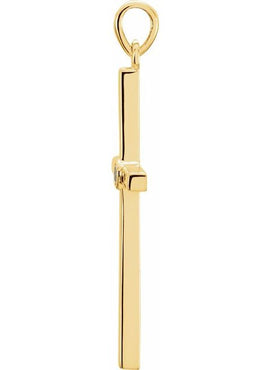 Platinum .01 CT Natural Diamond Cross Pendant