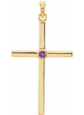 Platinum .01 CT Natural Diamond Cross Pendant