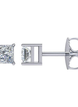 14K White Gold 1 1/2 CTW Natural Diamond Earrings