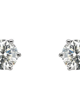 14K White Gold 1/5 CTW Natural Diamond 6-Prong Stud Earrings
