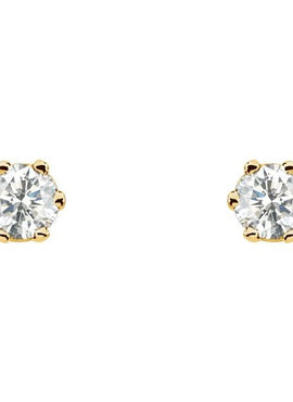 14K White Gold 1/5 CTW Natural Diamond 6-Prong Stud Earrings