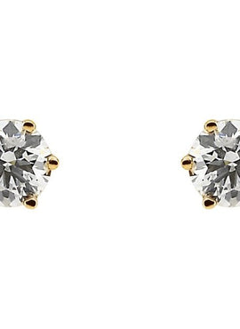 14K White Gold 1/5 CTW Natural Diamond 6-Prong Stud Earrings