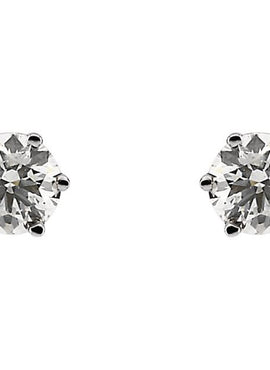 14K White Gold 1/5 CTW Natural Diamond 6-Prong Stud Earrings