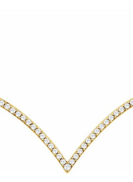 14K Yellow Gold 1/6 CTW Natural Diamond V 18
