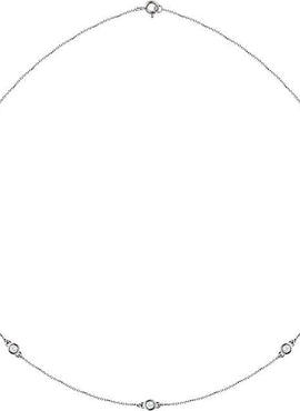 14K White Gold 1/4 CTW Natural Diamond 7-Station 24