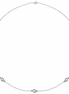 14K White Gold 1/4 CTW Natural Diamond 7-Station 24